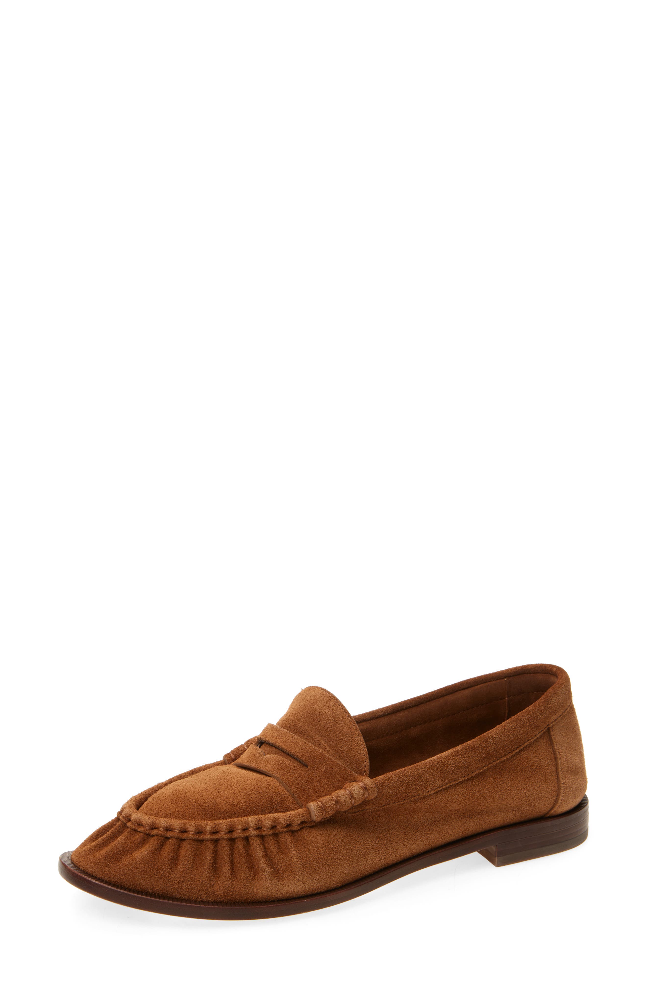 rag & bone Lexi Penny Loafer, Main, color, Umber Suede
