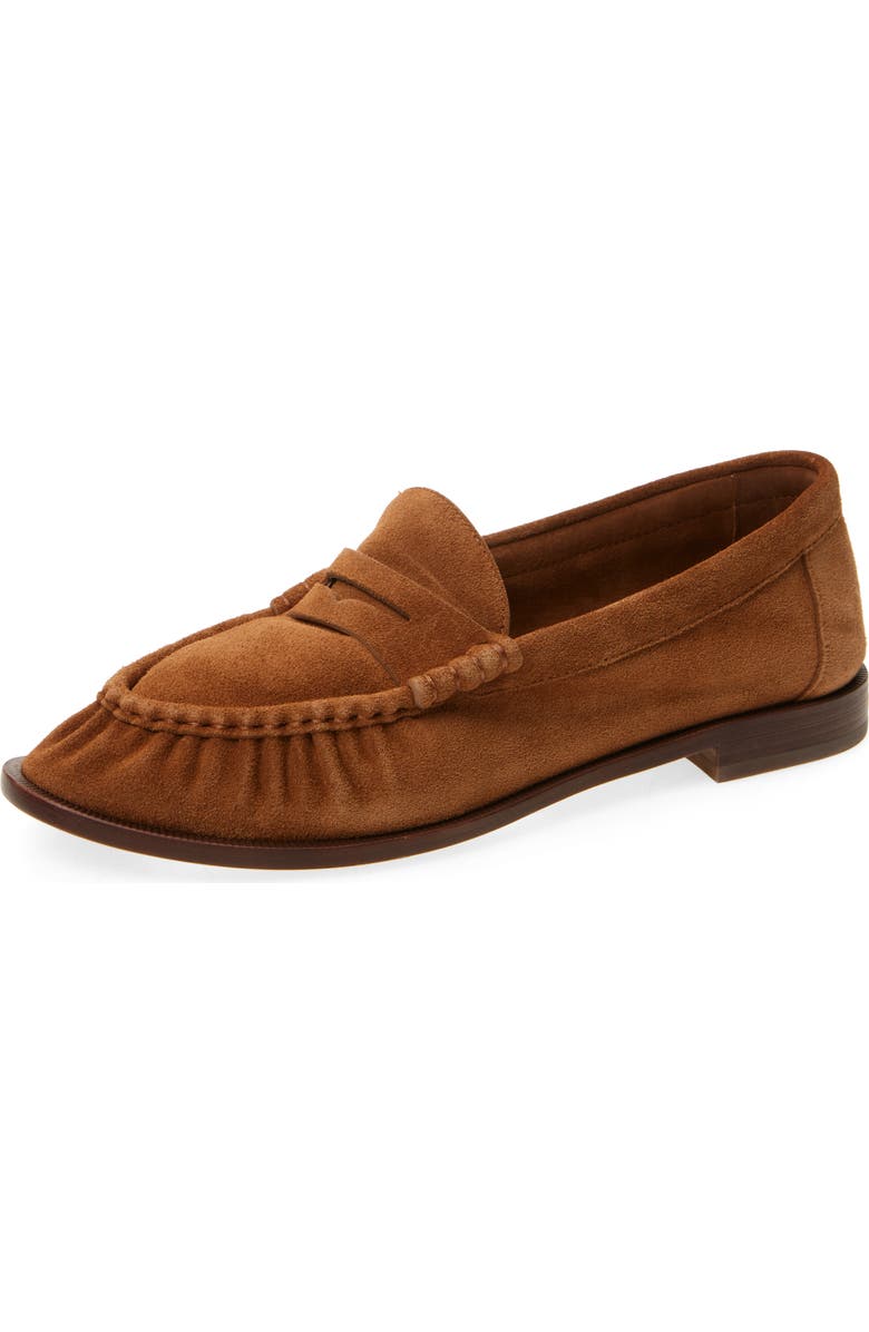 rag & bone Lexi Penny Loafer, Main, color, Umber Suede