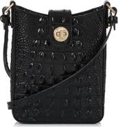 Brahmin Marley Croc Embossed Leather Crossbody Bag