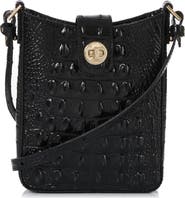 Brahmin Marley Croc Embossed Leather Crossbody Bag