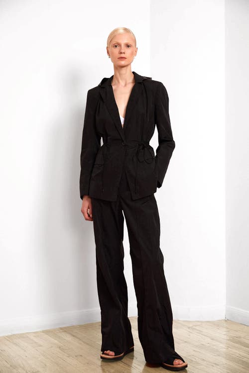 Caalo Water Resistant Travel Blazer In Black