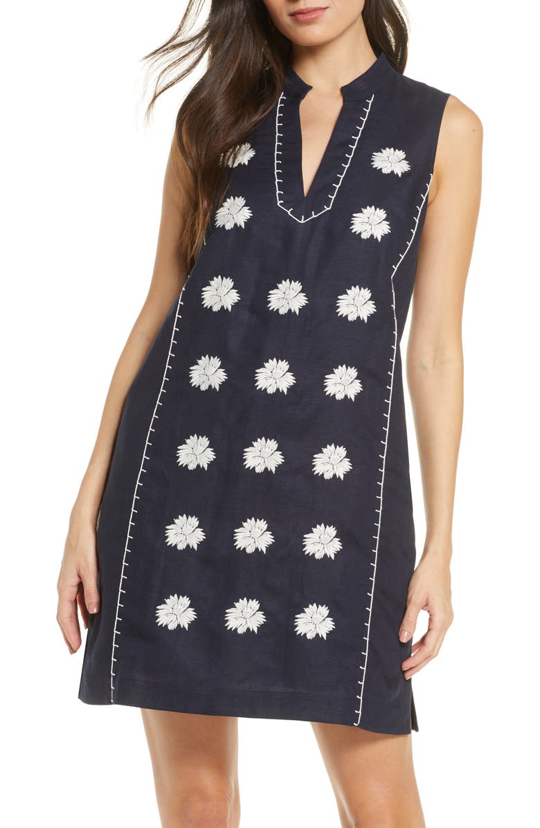 Tory Burch Embroidered Cover-Up Dress, Main, color, 