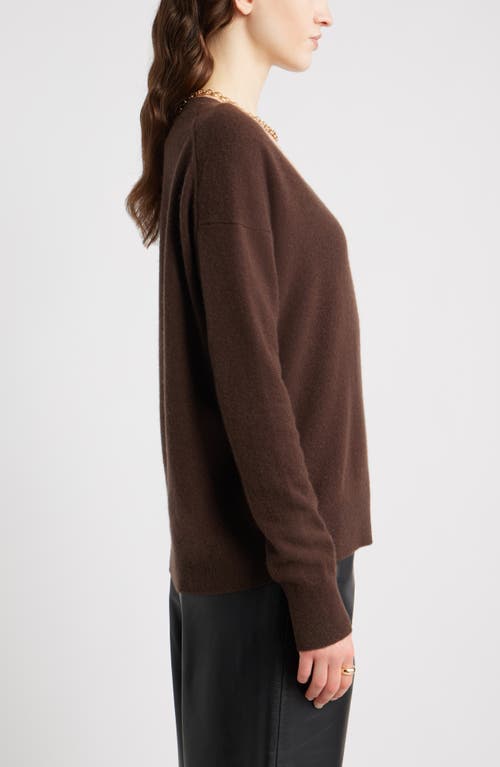 Nordstrom V-neck Cashmere Sweater In Brown
