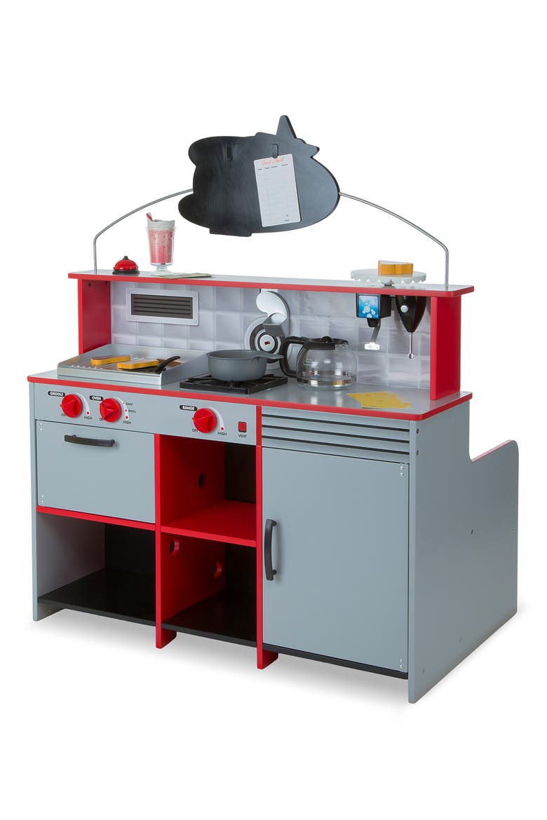 Star Double Sided Diner & 41-Piece Restaurant Playset, Alternate, color, MULTI