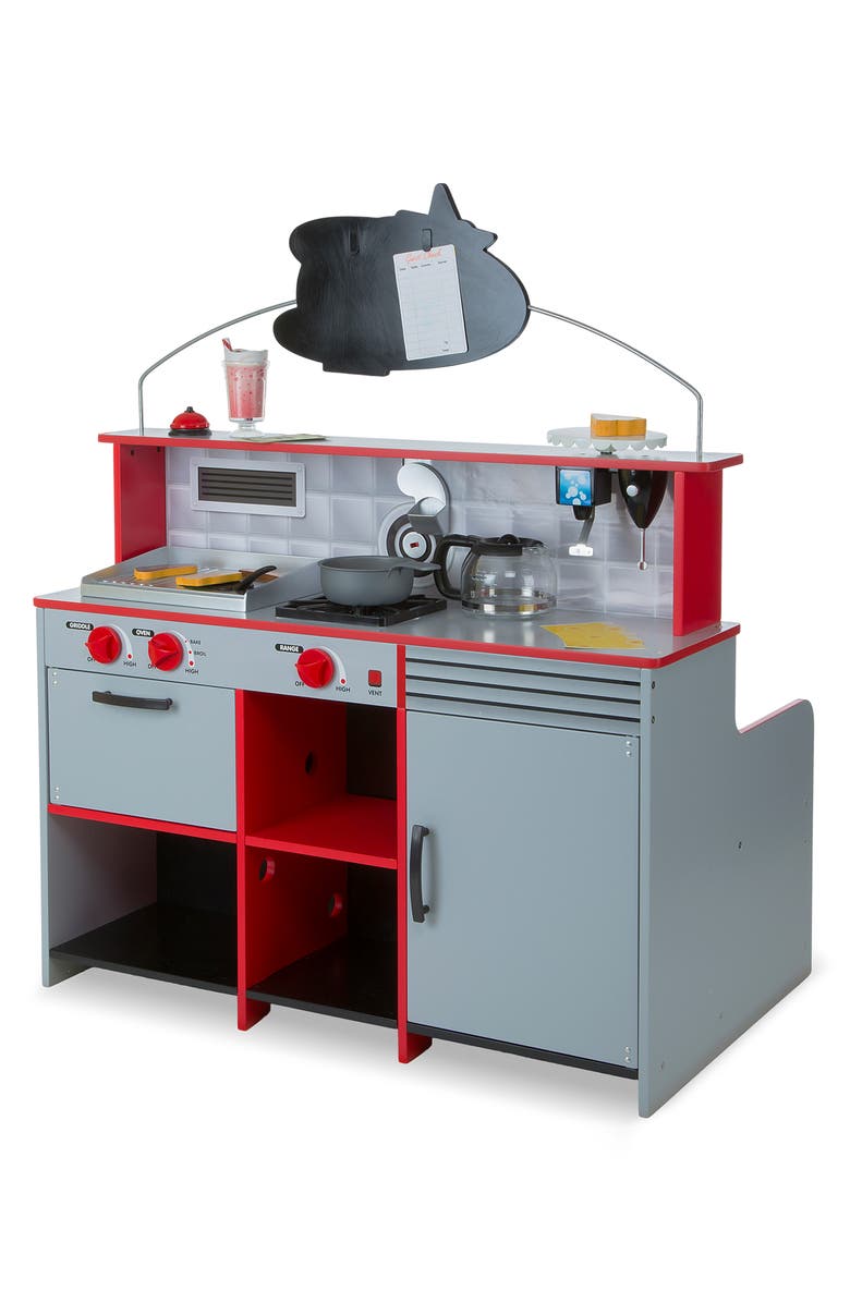 Melissa & Doug Star Double Sided Diner & 41-Piece Restaurant Playset, Alternate, color,