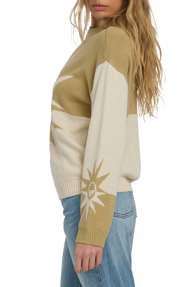 Reverse Heat Oversize Cotton Blend Sweater, Alternate, color, GREEN ASH