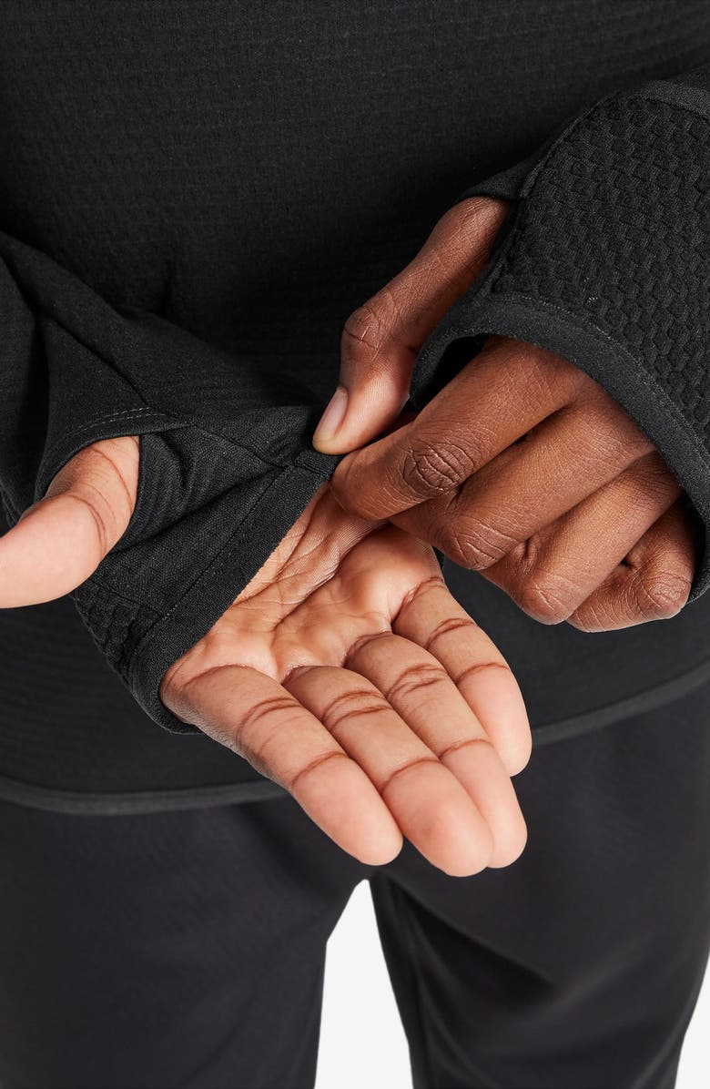 Nike Kids' Therma-FIT Fleece Half Zip Pullover, Alternate, color, 010 Black/Reflective Silver