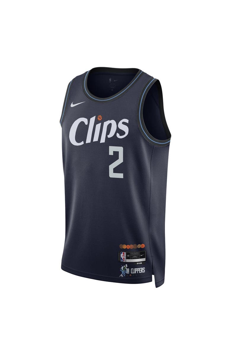 Nike Unisex Nike Kawhi Leonard Navy LA Clippers 2023/24 Swingman Jersey - City Edition, Alternate, color, 