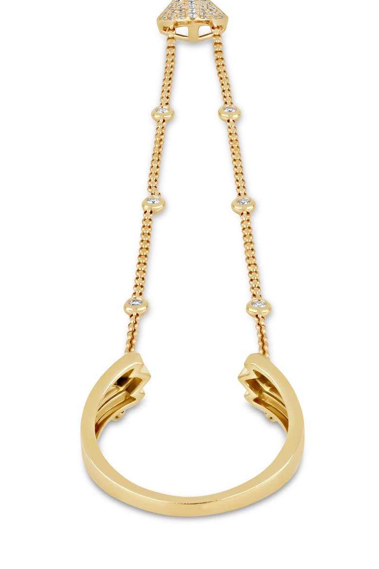 18K Gold Monaco Diamond Hand Chain Statement Bracelet, Alternate, color, 18K YELLOW GOLD