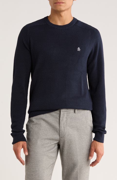 Bubble Stitch Crewneck Sweater