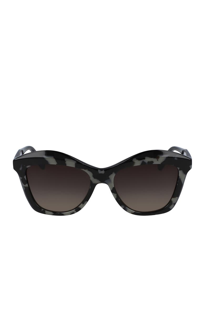 FERRAGAMO 54mm Cornered Rectangle Full Rim Sunglasses, Alternate, color, 