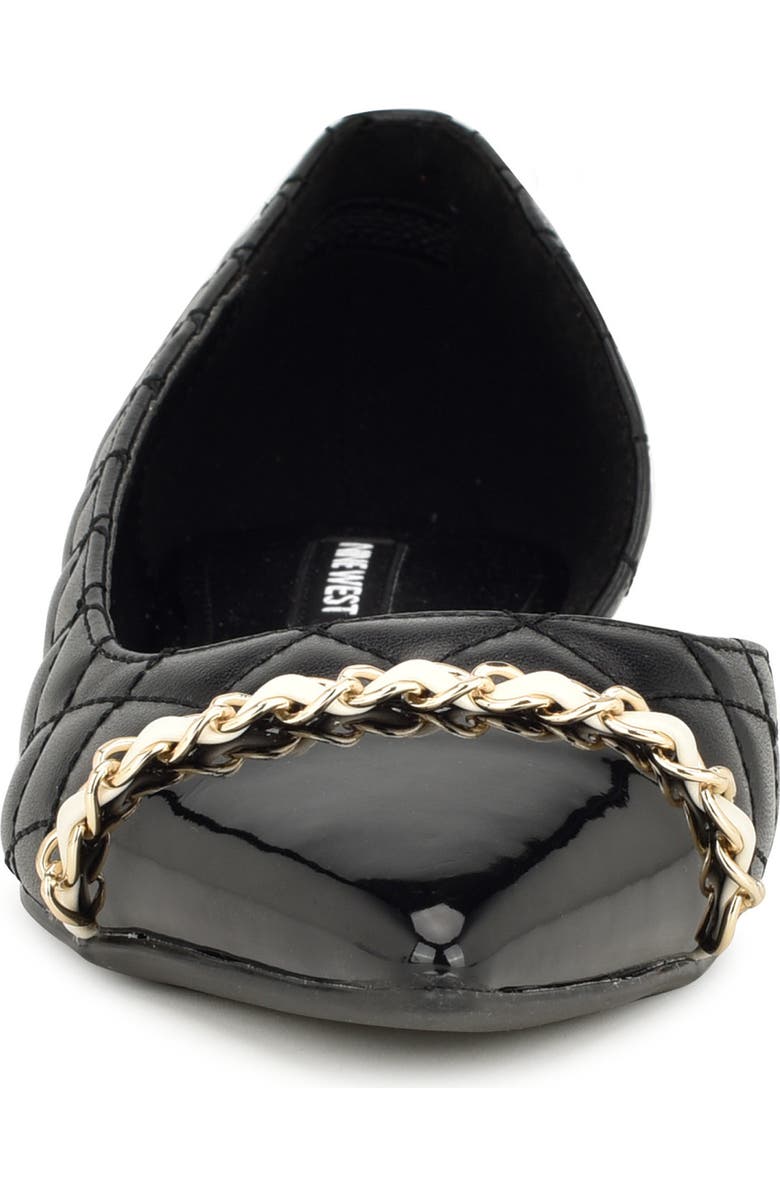 Nine West Breza Half d'Orsay Pointed Cap Toe Flat, Alternate, color,