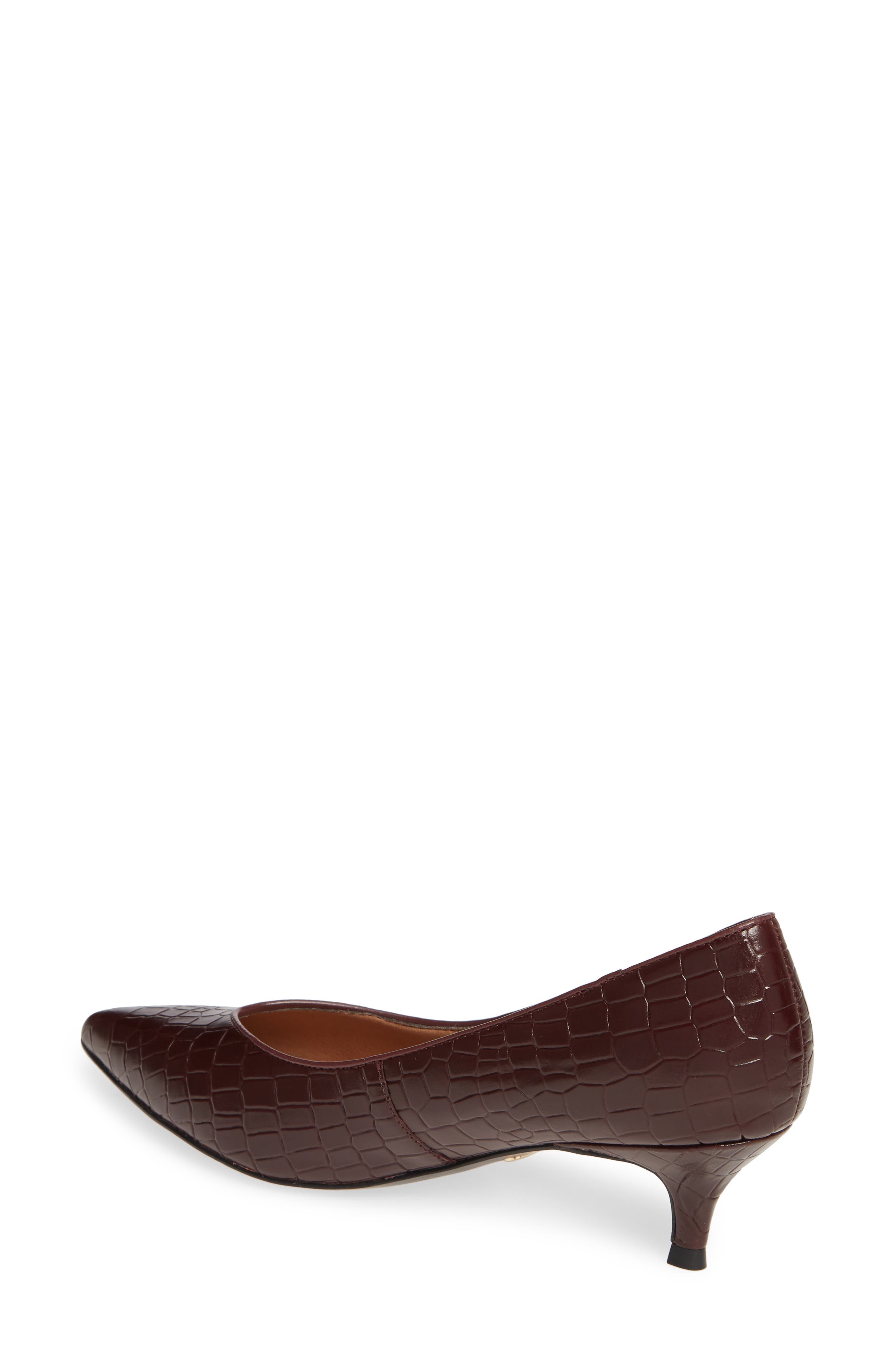 Josie Kitten Heel Pump, Alternate, color, WINE LEATHER