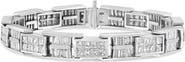 Haus of Brilliance 14K White Gold 10 5/8 Cttw Diamond Panel Link Bracelet - 7" Inches