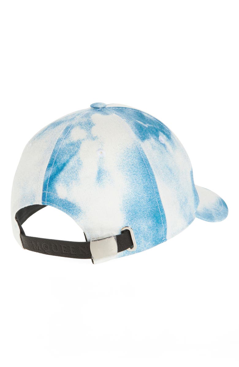 McQueen Marbled Denim Baseball Cap, Alternate, color, Ivory/ Blue