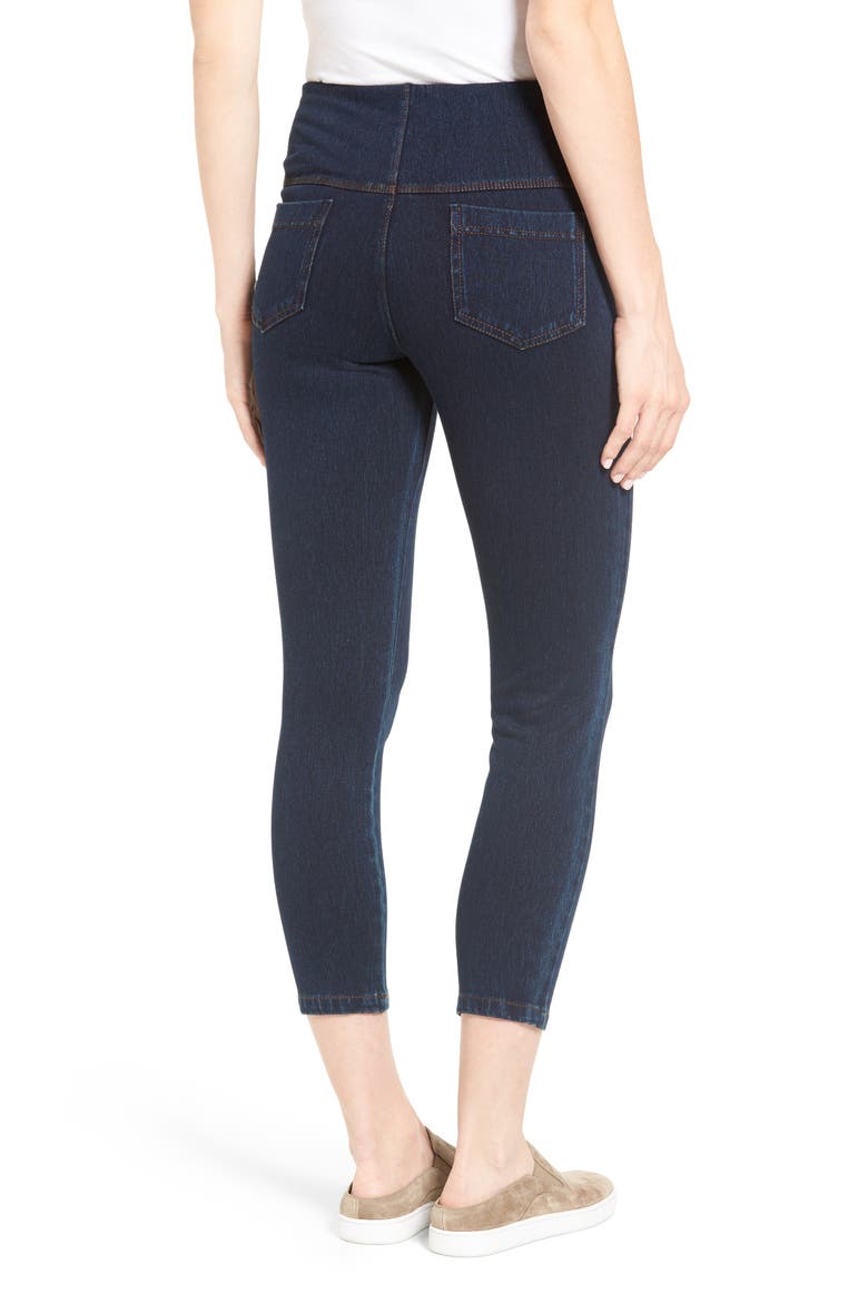 Lyssé Toothpick High Rise Crop Denim Leggings, Alternate, color, INDIGO