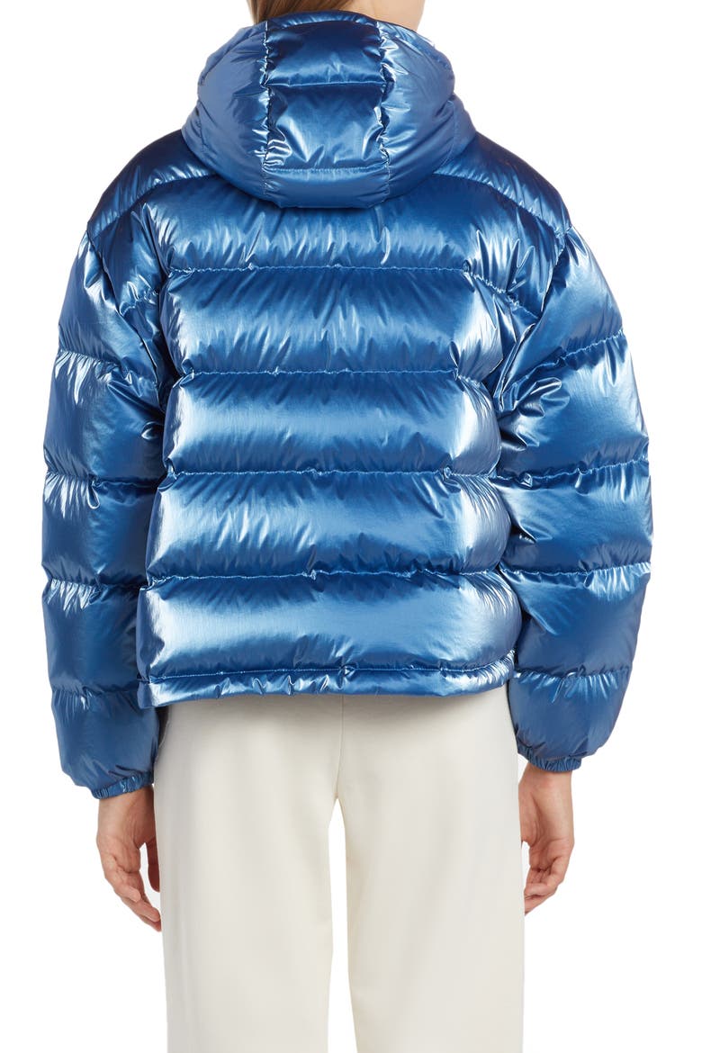Moselotte Hooded Short Down Puffer Jacket, Alternate, color, BLUE