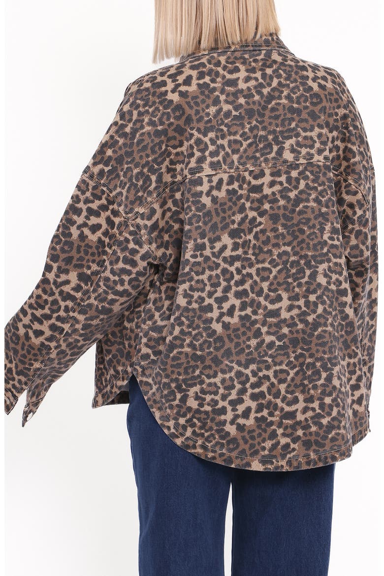 Elias Leopard Print Denim Jacket, Alternate, color, LEOPARD