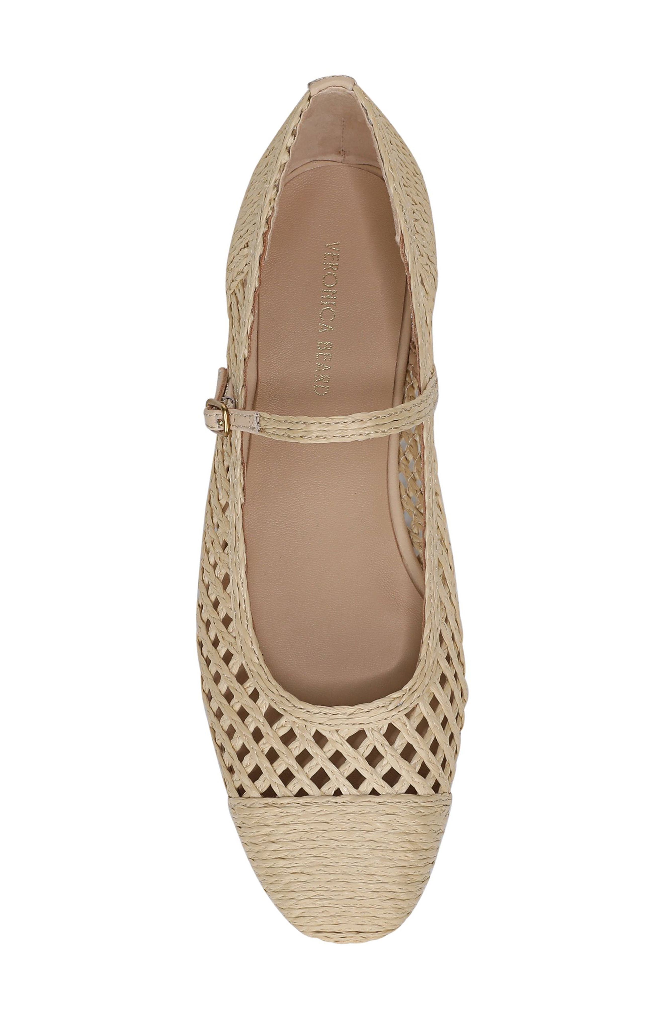 Ellie Raffia Mary Jane Flat, Alternate, color, NATURAL