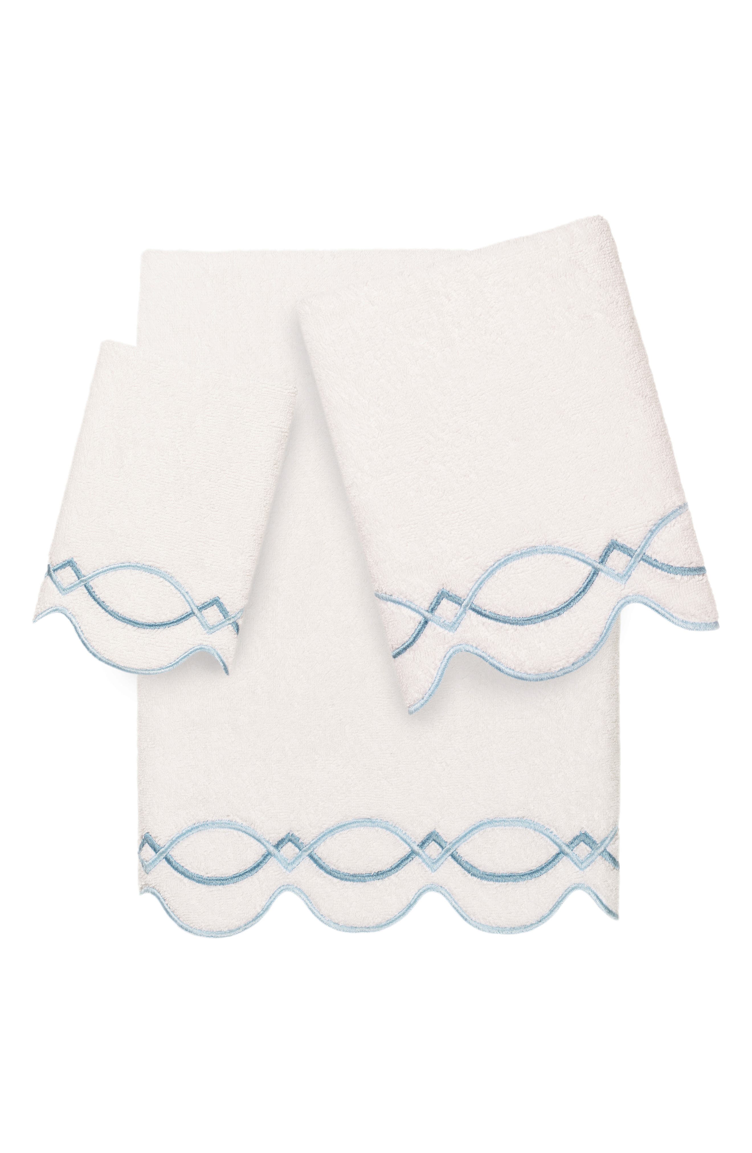Diamond Chain Scallop 3-Piece Towel Set