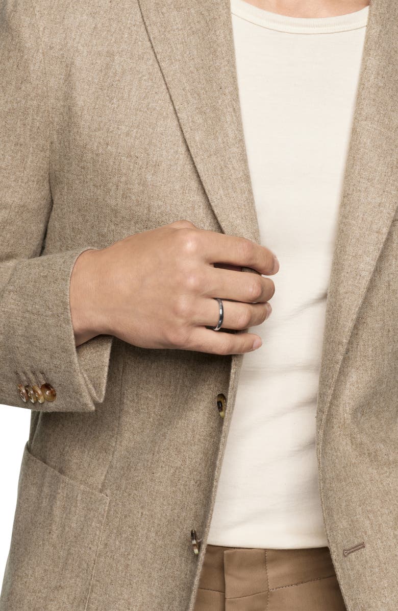 David Yurman Classic Band in 18K Gold, Alternate, color, White Gold