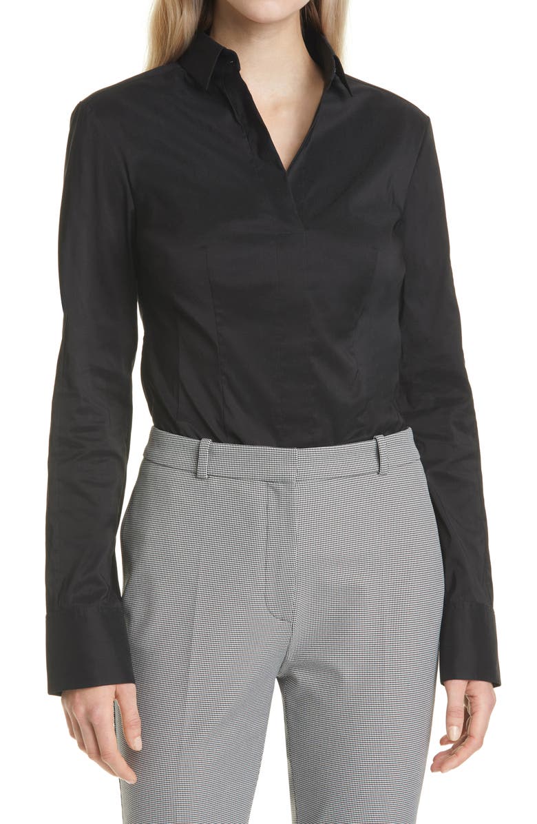 BOSS 'Bashina' Stretch Poplin Shirt, Main, color,