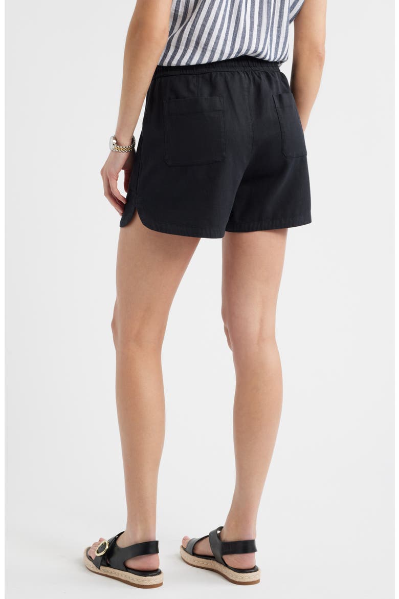 Pull-On Woven Shorts, Alternate, color, BLACK
