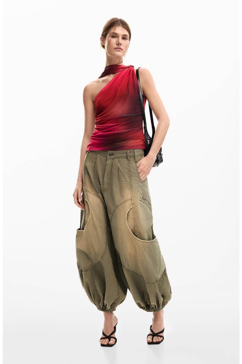 Asymmetric Sleeveless Top, Alternate, color, PINK