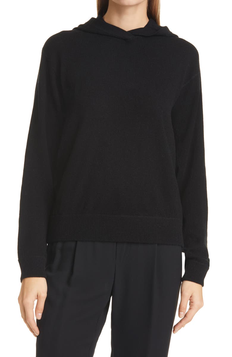 Vince Overlap Wool & Cashmere Hooded Sweater, Main, color,