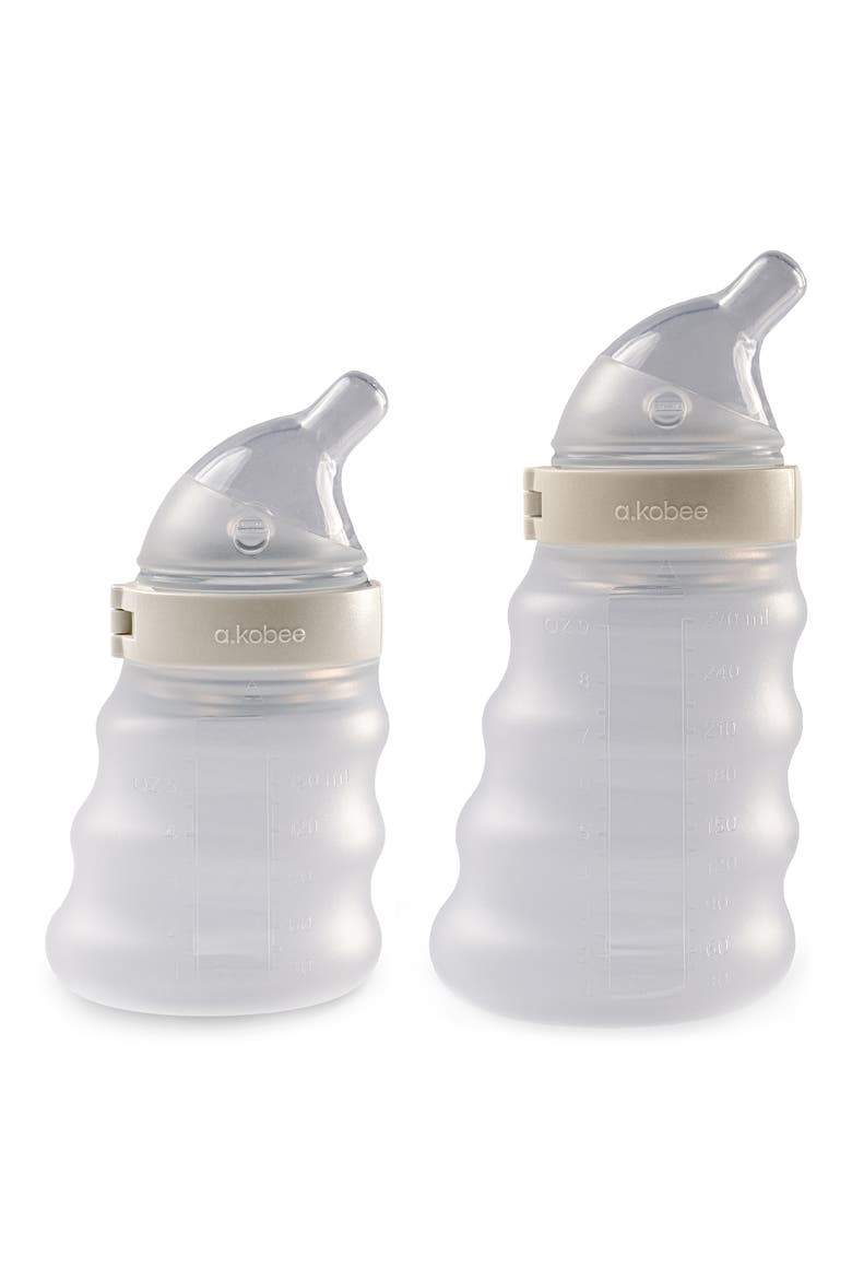 Harmony 5-Ounce & 9-Ounce Baby Bottle Set with Newborn & Slow Flow Nipples, Main, color, ALMOND