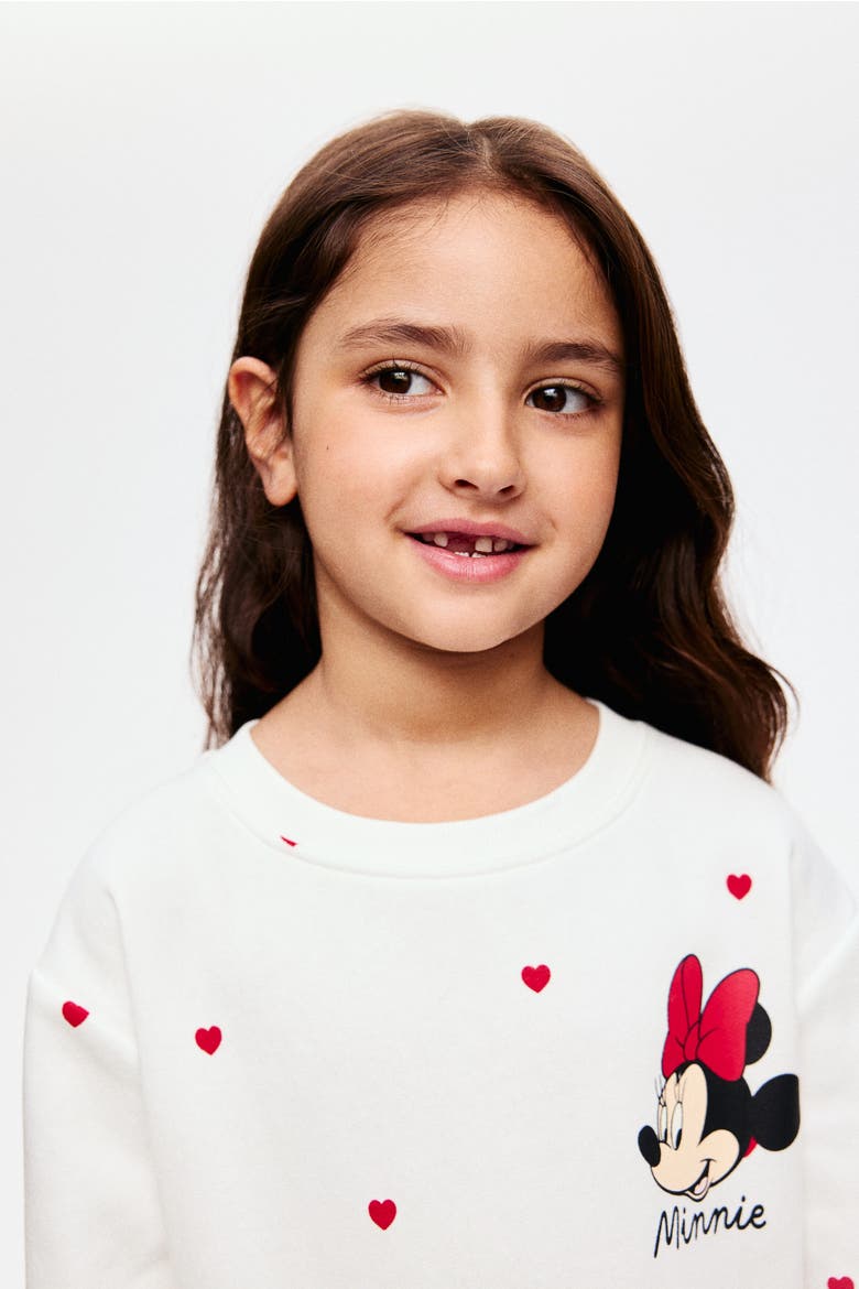 Printed Tulle-skirt Sweatshirt Dress, Alternate, color, Light pink/Minnie Mouse