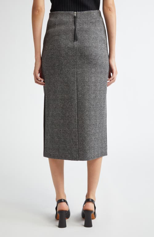 VINCE VINCE GLEN PLAID SIDE SLIT MIDI SKIRT 