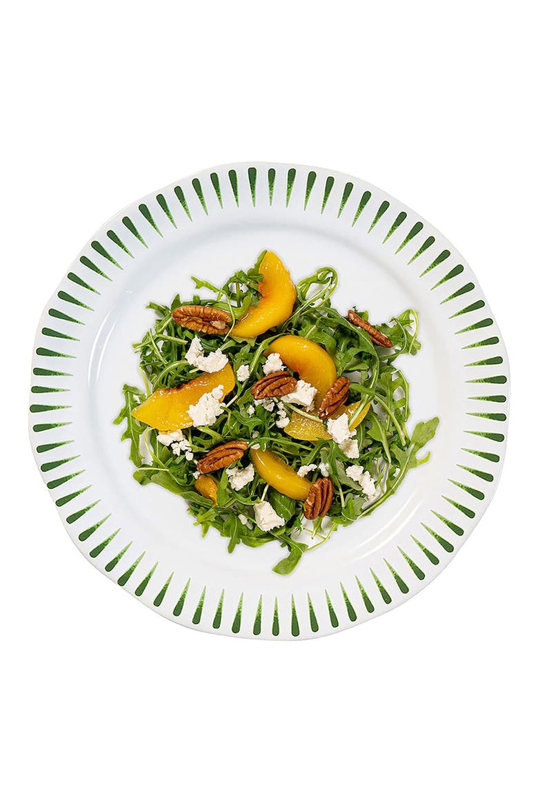 Sitio Stripe Salad Plate, Alternate, color, BASIL