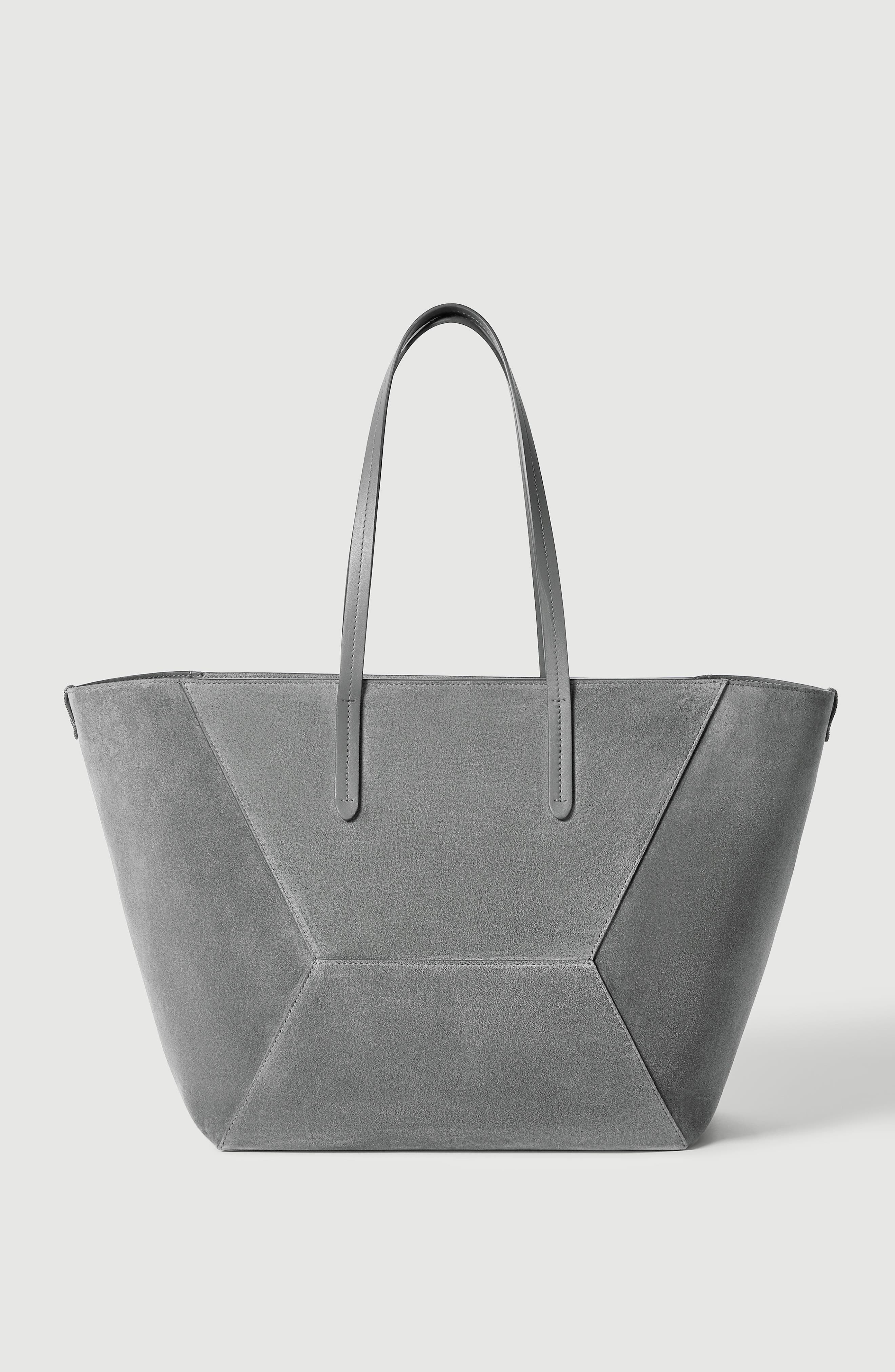 BC Duo bag in suede with monili, Alternate, color, Stone Grey