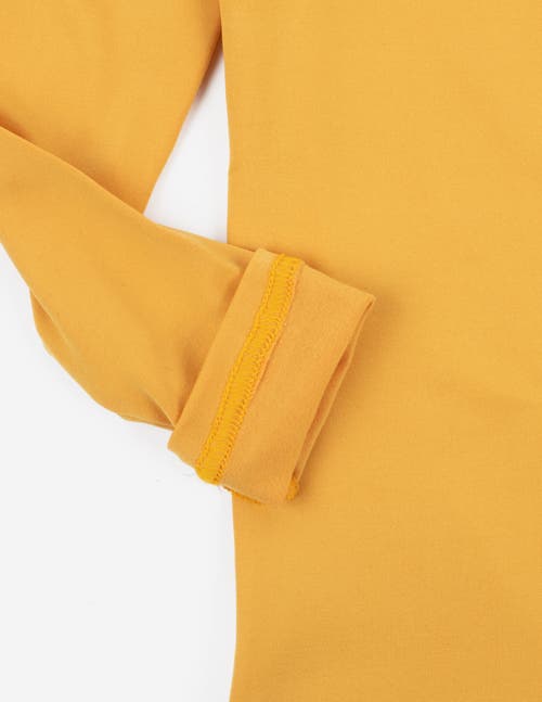 Leveret Kids Solid Thermal Pajamas In Yellow