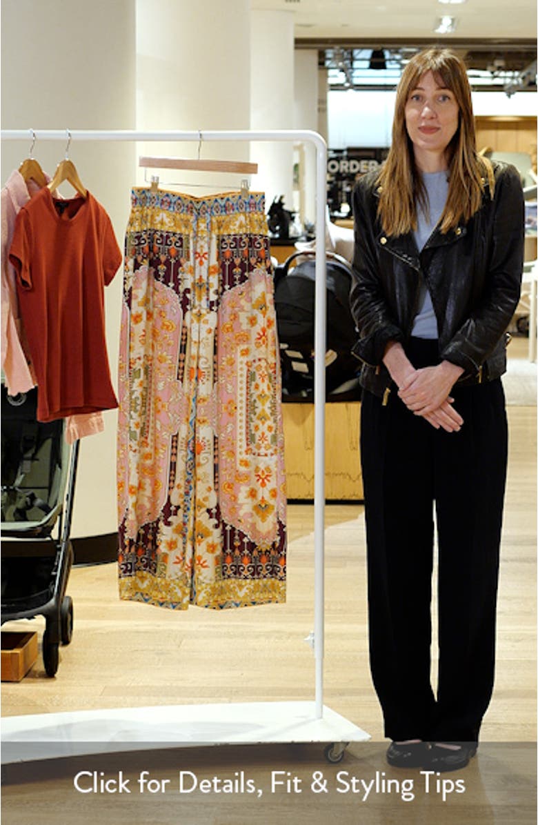 The Lior Mix Print Wide Leg Pants, sales video thumbnail
