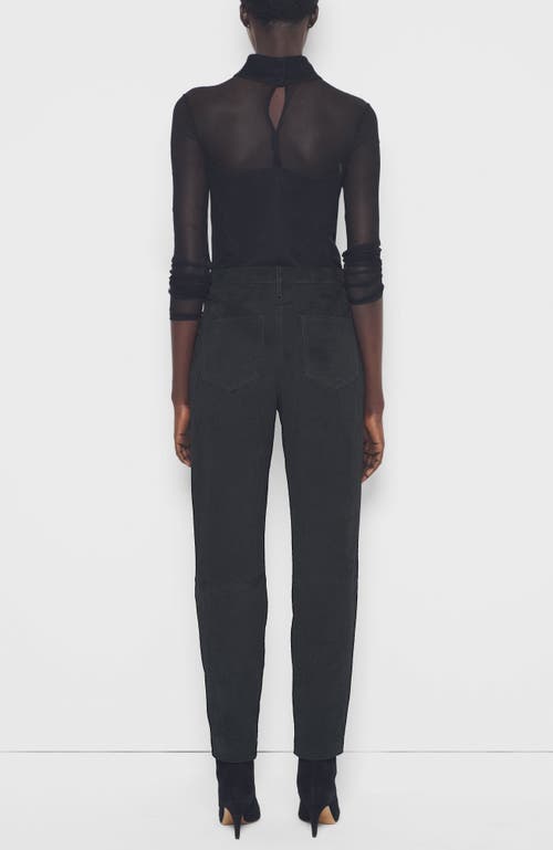 As By Df Cindy Supersuede Slim Leather Jeans In Black In Black