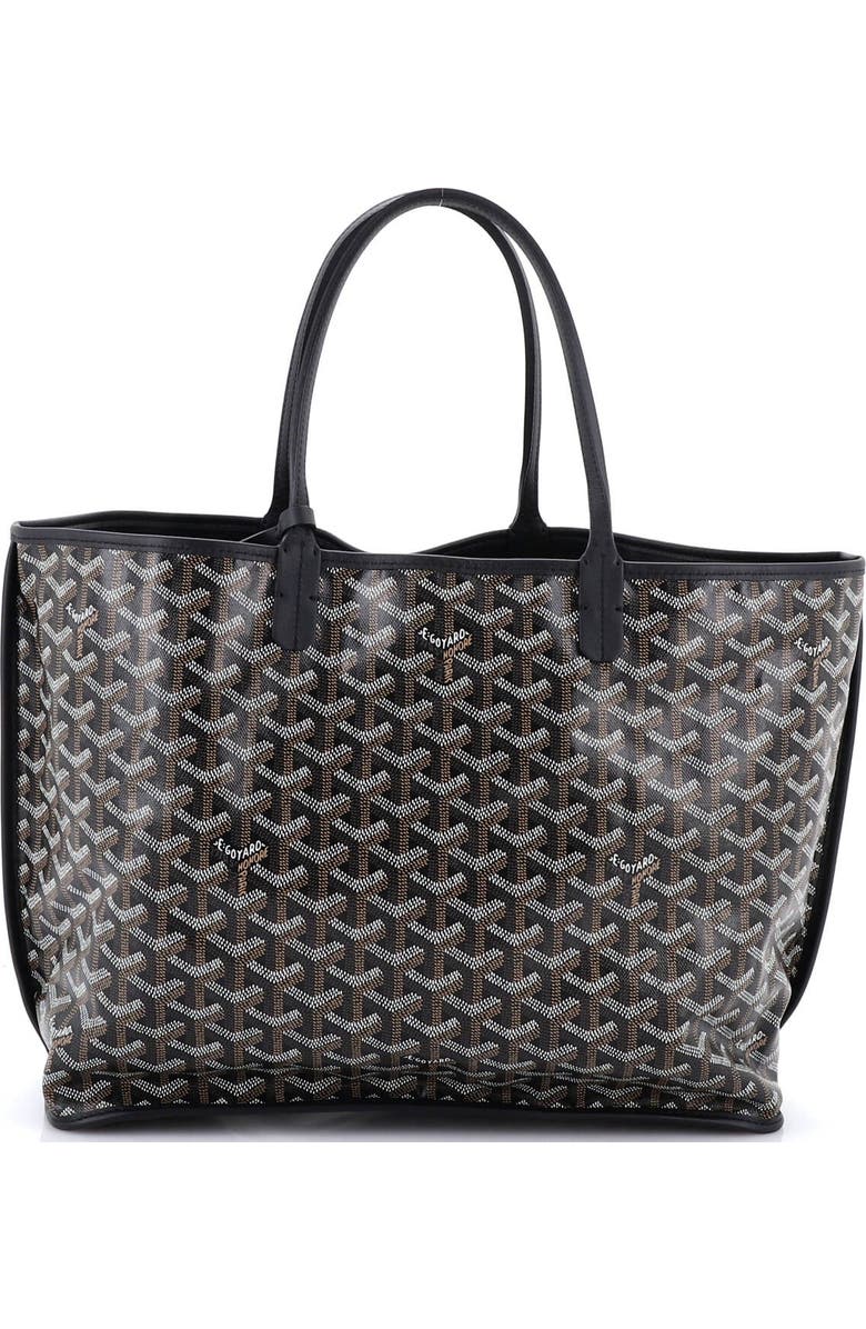Pre-Owned Goyard Anjou Reversible Tote Coated Canvas PM, Main, color, Black