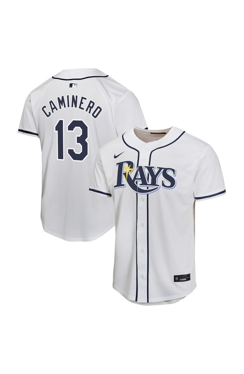 Nike Youth Nike Junior Caminero White Tampa Bay Rays Home Player Game Jersey, Main, color, White