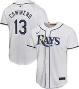 Nike Youth Nike Junior Caminero White Tampa Bay Rays Home Player Game Jersey