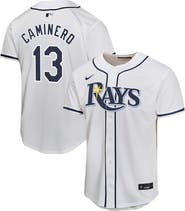 Nike Youth Nike Junior Caminero White Tampa Bay Rays Home Player Game Jersey