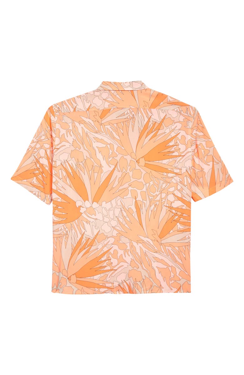 Saint Laurent Jungle Print Short Sleeve Button-Up Shirt, Alternate, color,