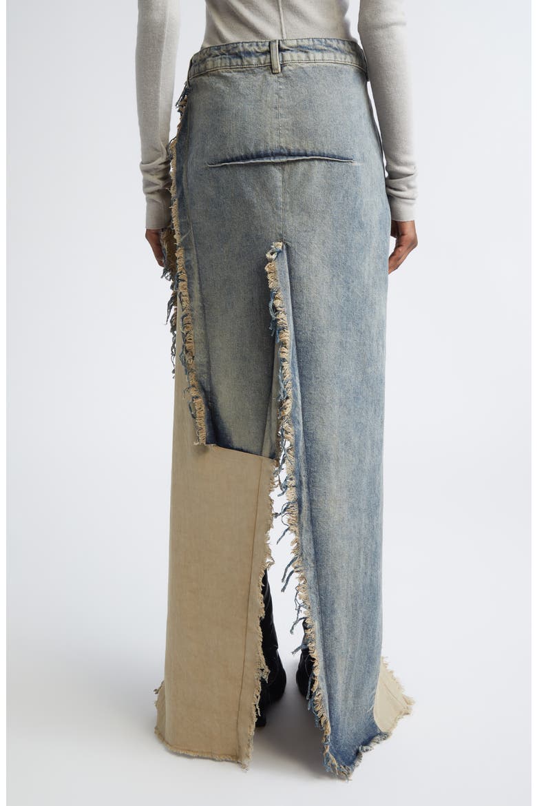 Concordians Sliced Denim Skirt, Alternate, color, DIRTY HUSTLER/ NATURAL
