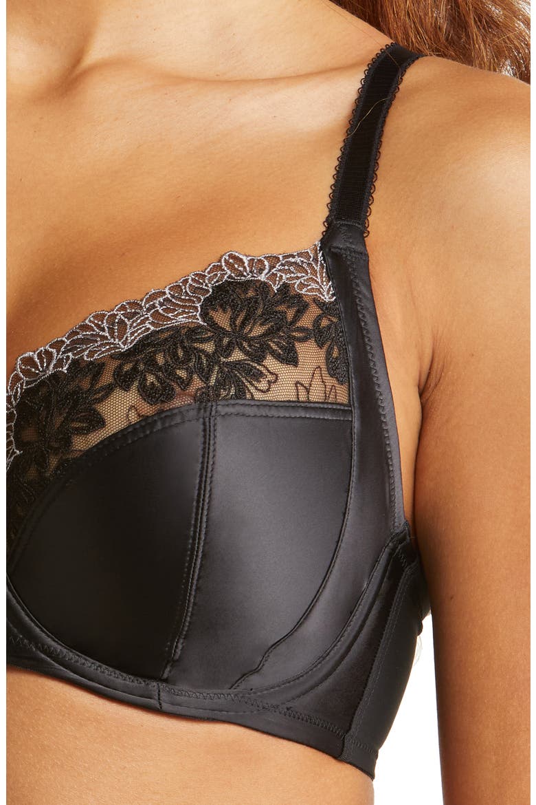 Side Note Full Coverage Underwire Bra, Alternate, color, BLACK