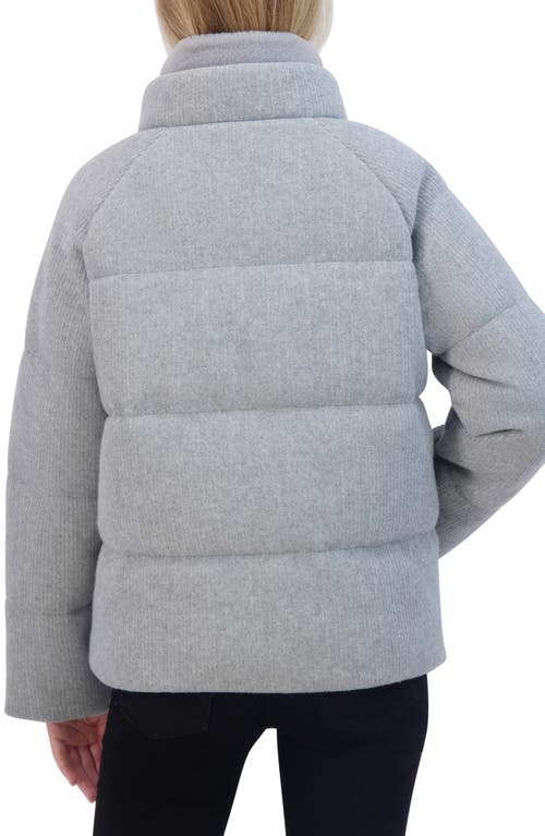 Tahari Sandy Rib Quilt Jacket In Gray