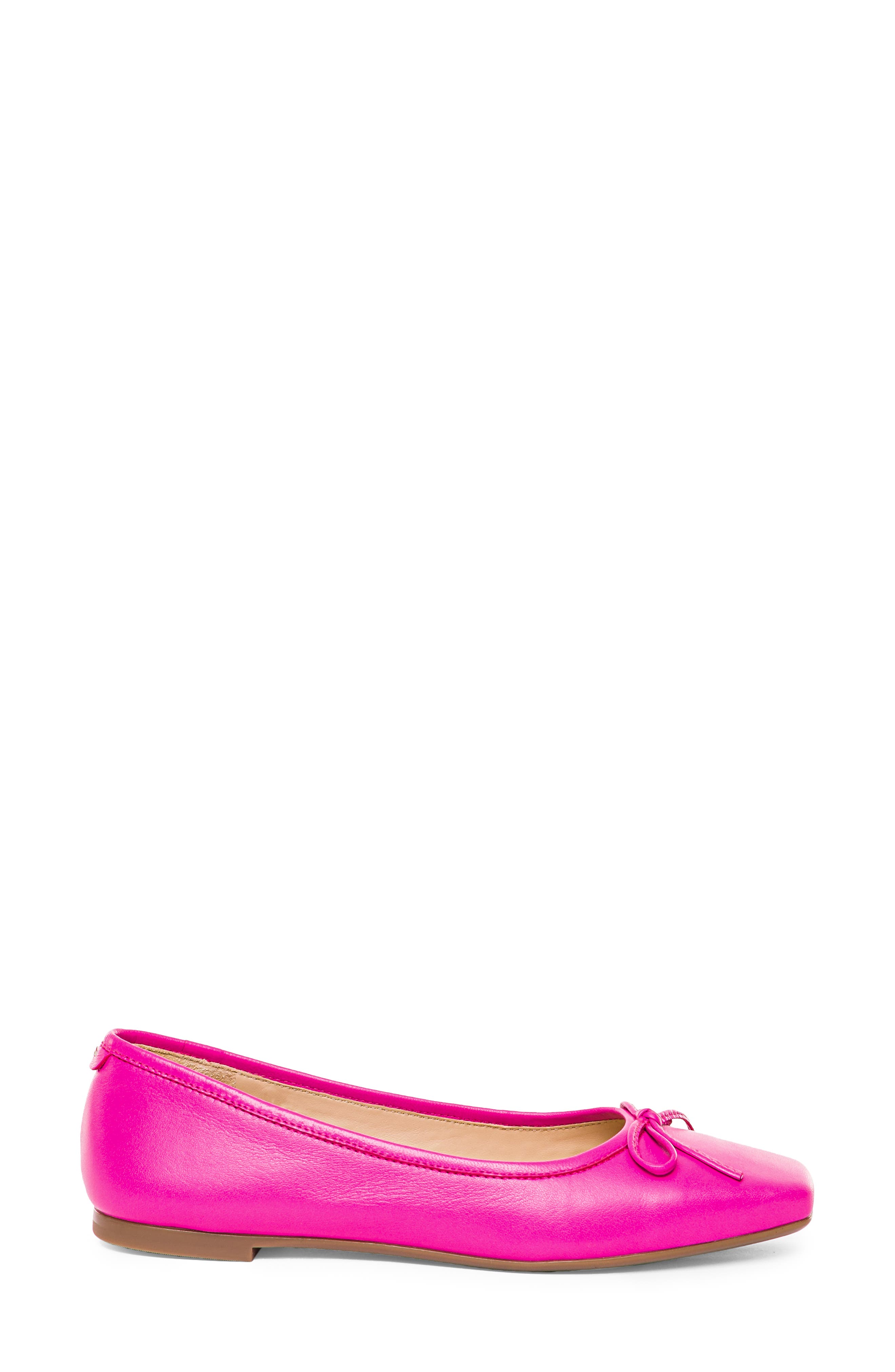 Square Toe Ballet Flat, Alternate, color, FUCHSIA