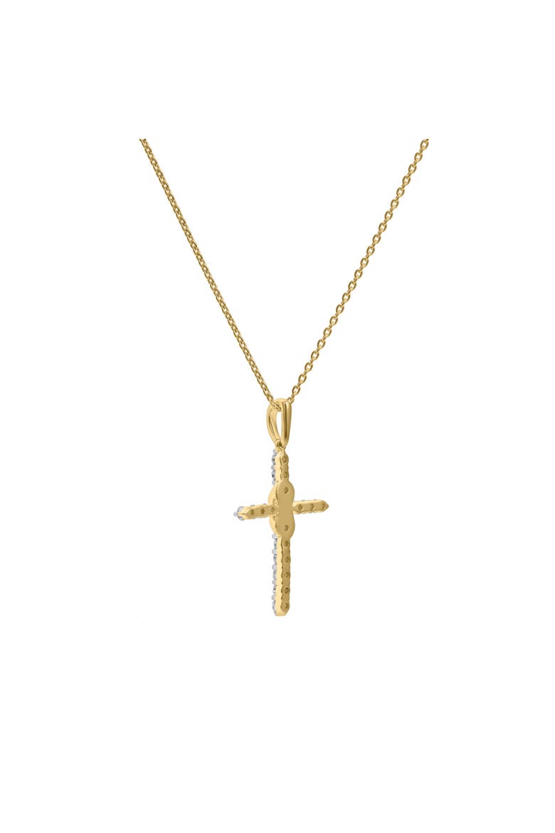 Trinita 14K Gold Diamond Cross Pendant - 0.18 ct, Alternate, color, 14K Yellow Gold