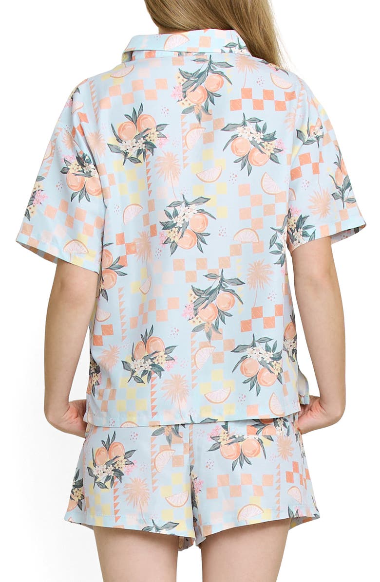 Honeydew Brunch Date Short Pajamas, Alternate, color, Citrus Check