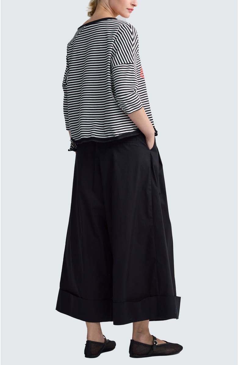 LUUKAA Tessa Striped Jersey Top, Alternate, color, Black Strip