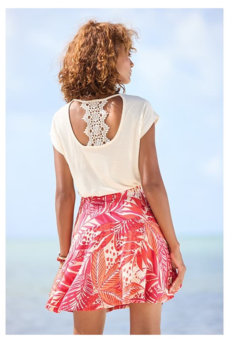 Women's Flared Skort, Alternate, color, Pink Orange